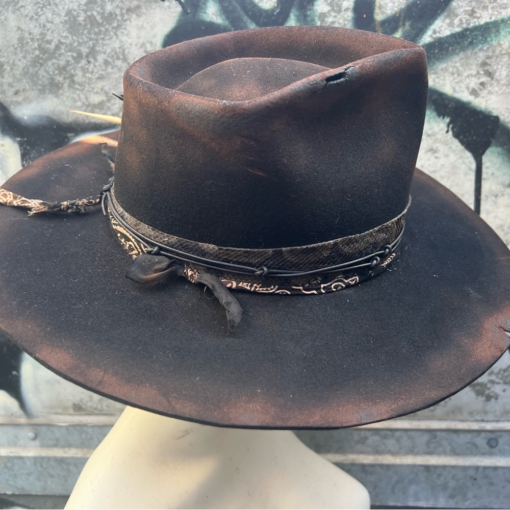 AFTER MIDNIGHT Custom Burned Dynafelt Hat - Picture 10 of 11